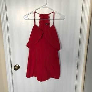 PERMANENTLY CLOSING red romper